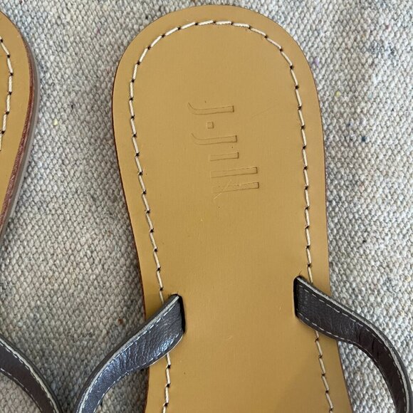 J.Jill Woman's Leather Summer/Beach Slip-On Flip-Flops Sandals Sz 8 - Picture 3 of 9